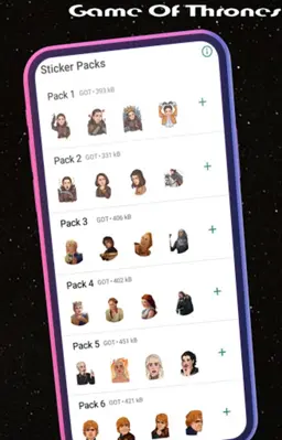 WASticker Game Of Thrones Pack android App screenshot 1